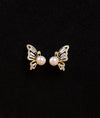 Shalabha Pearl & Cubic Zirconia Silver Studs