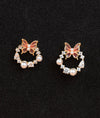 Gulab Titli Enamel & CZ Silver Studs