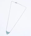 Shubhra Butterfly Enamel Silver Pendant Chain