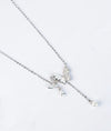Selene Bloom Silver Butterfly Pendant Chain
