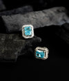 Nayira Bloom CZ Silver Stud Earrings