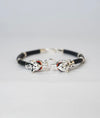 Bagheera Panther Head Men's Silver Bracelet