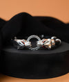 Drakon Twin Tiger Men's Silver Bracelet