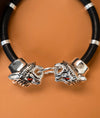 Ferox Panther Torque Men`s Silver Bracelet