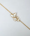 Papillond Or Enamel Butterfly & Floral CZ Silver Bracelet
