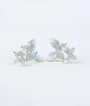 Mariposa Luminosa Crystal CZ Silver Studs