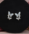 Mariposa Luminosa Crystal CZ Silver Studs