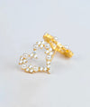 Zafira Heartshine Pearl & CZ Silver Studs for women