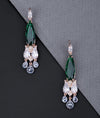 Evara Noir CZ Silver Earrings for women