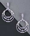 Pastelira Shine CZ Silver Drop Earrings