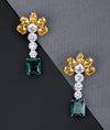Aurion Crest CZ Silver Earrings