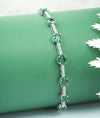 Esmeralda Brillante Emerald Green CZ Silver Bracelet