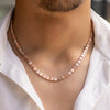 925 Sterling Silver Rose Gold Herringbone Chain for Men