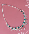 Kiyara Rithvika CZ Silver Short Necklace