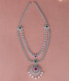 Meghali Opulence Layered CZ Silver Necklace
