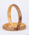 Nooraya Regal Antique Gold Plated Floral Bangles
