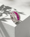 Ruby Prism CZ Ring