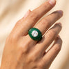 Ahalyaa Enamel CZ Ring
