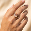 925 Silver Amber Glow Pear-Cut Statement Ring for Women
