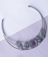 Mayura Arsheya Minimalistic Oxidized Silver Choker