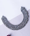 Aaranya Elegance Oxidised Silver Short Necklace