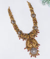 Saanvika Aabharana Temple Silver Necklace