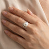 Elarisse Glow Pearl Charm Silver Ring