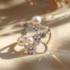 Trianelle Gleam Pearl Charm Silver Ring