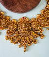 Sharvetha Rose Gold Plated Temple Necklace