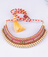 Kavya Roopam Enamel & Pearl Silver Choker