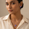 Tanvika Amethysthalo CZ Pendant Set