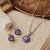 Tanvika Amethysthalo CZ Pendant Set