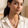 Raagya Crimsonlight CZ Pendant Set