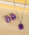 Saarya Violetbeam CZ Pendant Set