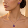 Saarya Violetbeam CZ Pendant Set
