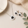 Kiyana Noirframe CZ Pendant Set