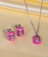 Pranavi Roseglow CZ Pendant Set