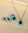 Trishya Oceanlight CZ Pendant Set