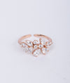 925 Sterling Silver Crystal Bloom Italian Ring