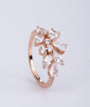 925 Sterling Silver Crystal Bloom Italian Ring