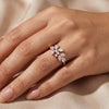 925 Sterling Silver Crystal Bloom Italian Ring