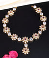 925 Silver Gold Plated Floral Short Temple Necklace
