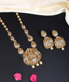 925 Silver Temple Peacock Bridal Short Necklace Set  