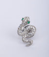 925 Sterling Silver Serpent Aura CZ Brooch