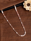 925 Sterling Silver Rose Gold Herringbone Chain for Men