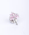 925 Sterling Silver Pink Blush CZ Brooch