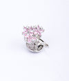 925 Sterling Silver Pink Blush CZ Brooch