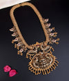 925 Silver Lakshmi Antique Temple Long Necklace for Women