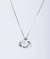 925 Sterling Silver Celeste Charm CZ Pendant Chain