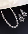 925 Silver Jadau Short  Bridal Necklace Set for Women